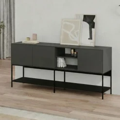 Cairo Konsolbord Antracit trä svart
