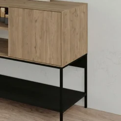 Cairo Konsolbord Naturlig ekträ svart