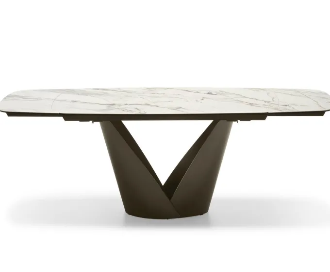 Calla Matbord 100x200-296 cm Bronze / Keramik