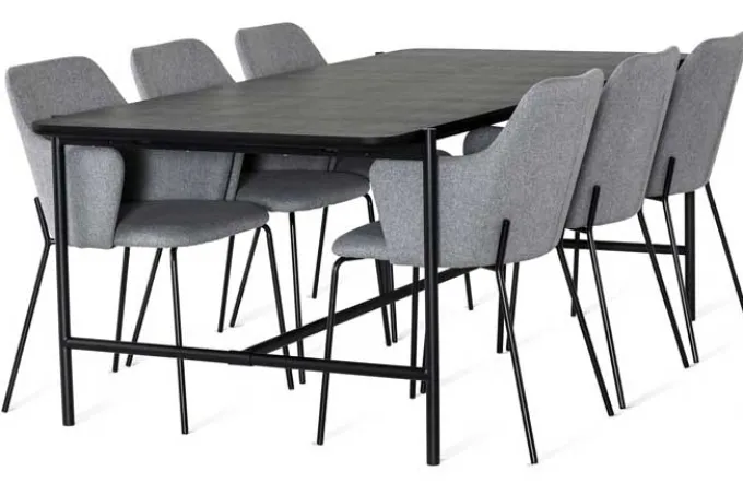 Cane Matbord Svart
