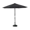 Capri Parasoll Ø3m Svart/Trä