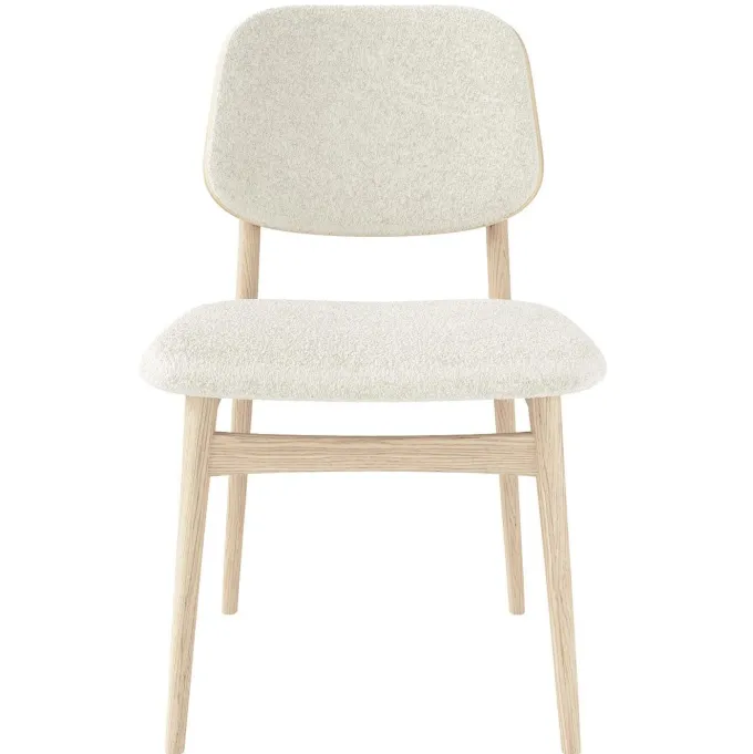 Carl Matstol Vitoljad Ek/Beige Tyg