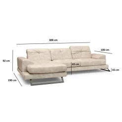 Casablanca Divansoffa Beige Vänster