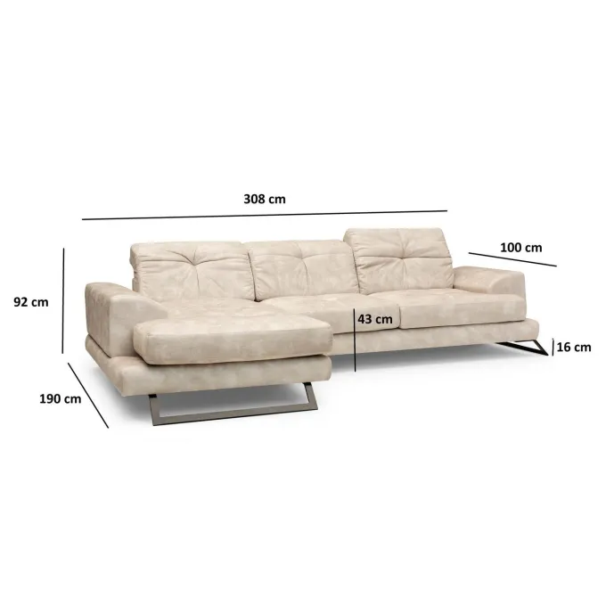 Casablanca Divansoffa Beige Vänster