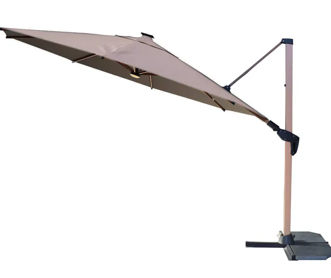 Caserta Frihängande Parasoll Beige/Wood 3m