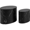 Cenon Satsbord 40x33x48 cm Marquina-marmor