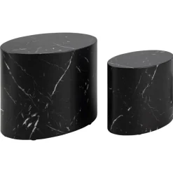 Cenon Satsbord 40x33x48 cm Marquina-marmor
