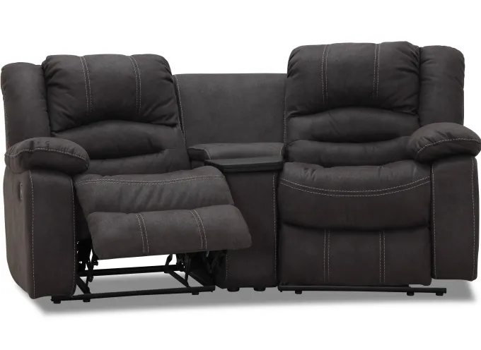 Cinema 2-sits Svängd Biosoffa Grått Tyg