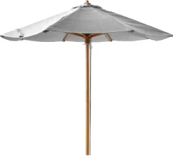 Classic Parasoll 2,4m Teak/Light Grey