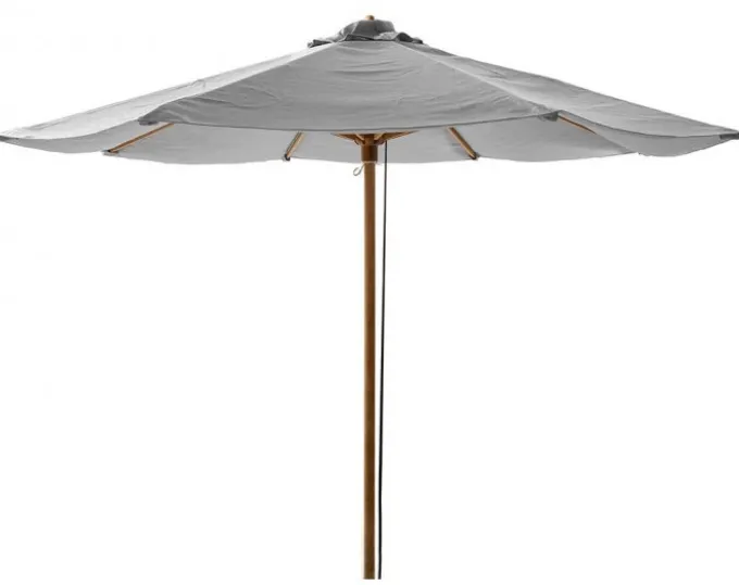 Classic Parasoll 3m Teak/Light Grey