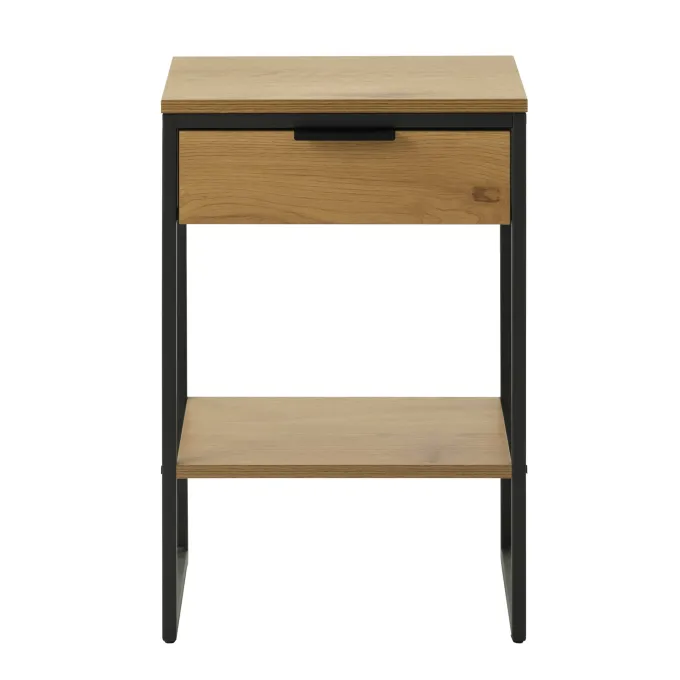 Classico Sängbord med 1 Låda & 1 Hylla Naturlig ek