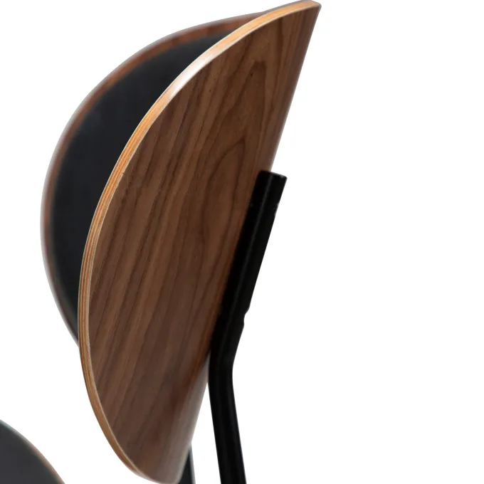 Clementina Stol Raven Black, Walnut