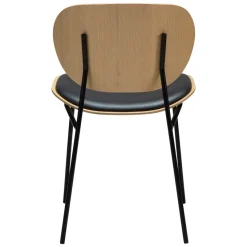 Clementina Stol Raven Black, Bleached Oak