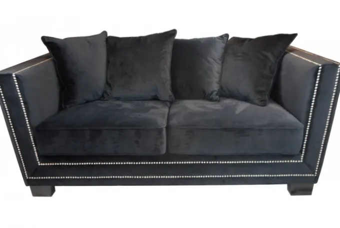 Cloude 2-Sits Soffa Svart Sammet