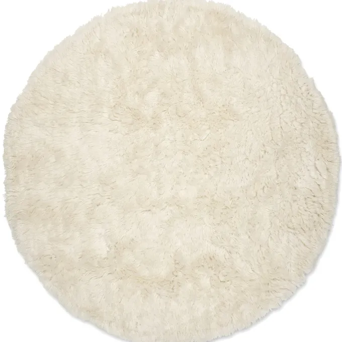 Cloudy Rund 160 cm Matta Naturvit