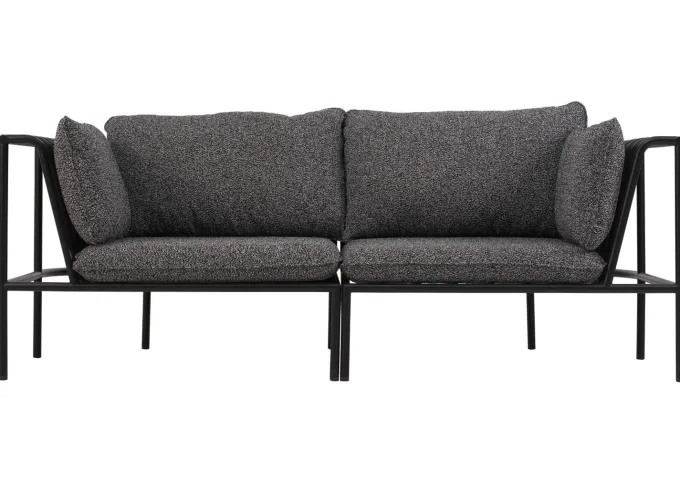 Collier 2-sits soffa Svart/Teddy Antracit