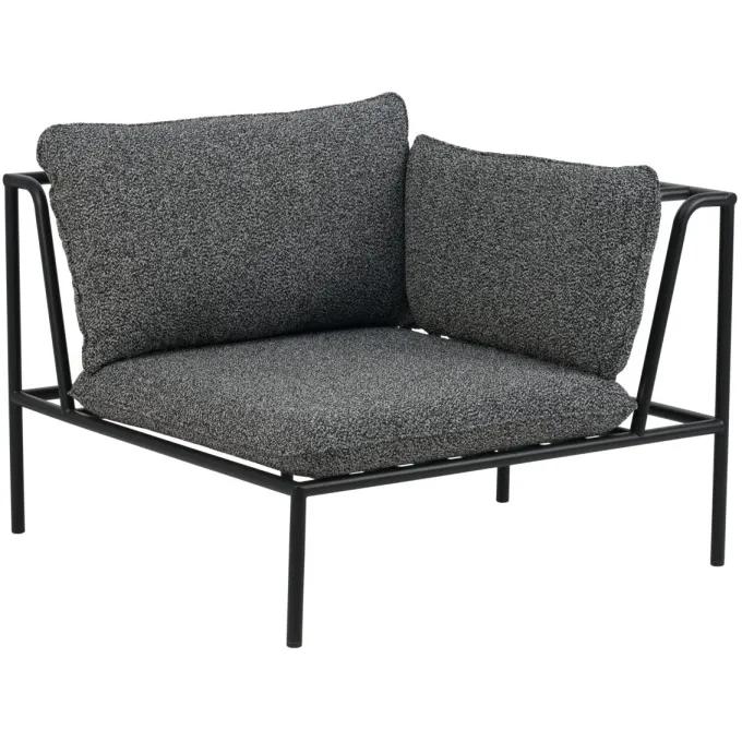 Collier 2-sits soffa Svart/Teddy Antracit