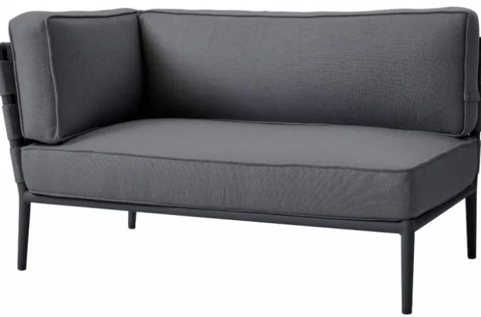 Conic 2-sits Soffa Höger Grå