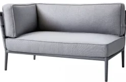 Conic 2-sits Soffa Höger Ljusgrå