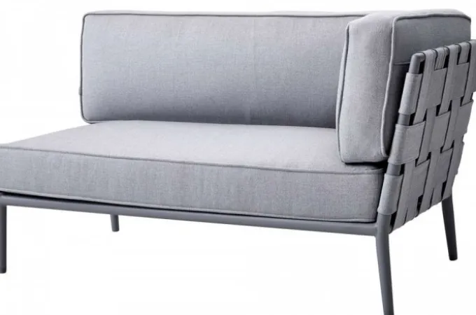 Conic 2-sits Soffa Vänster Ljusgrå