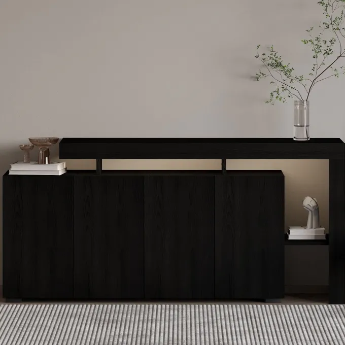 Cork Sideboard Wood Black