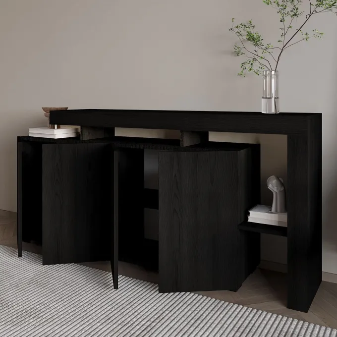 Cork Sideboard Wood Black