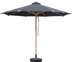 Corsica Parasoll 3m Svart/Wood
