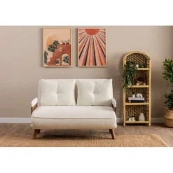 Cosmo Two (78 x 120 x 82 cm) 2-sits bäddsoffa Vit