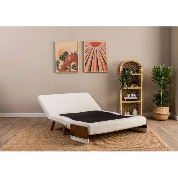 Cosmo Two (78 x 120 x 82 cm) 2-sits bäddsoffa Vit