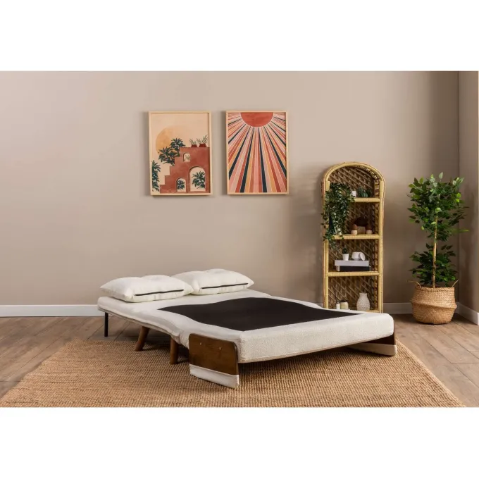 Cosmo Two (78 x 120 x 82 cm) 2-sits bäddsoffa Vit
