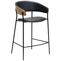 Crib Barstol Raven Black, Bleached Oak