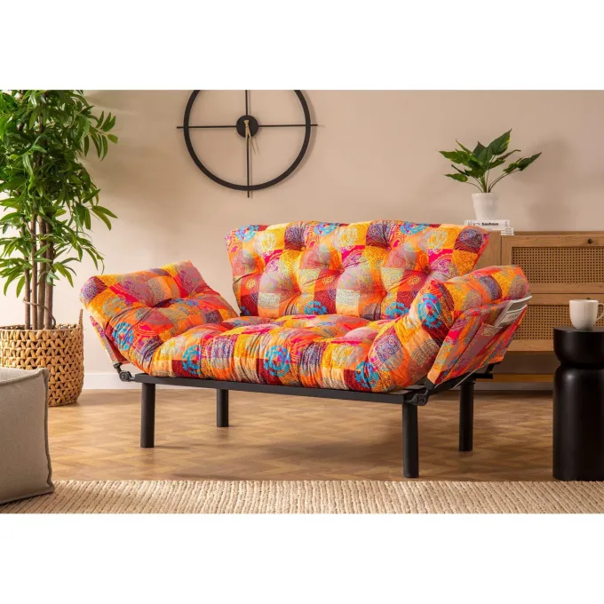 Dakar (155 x 80 x 70 cm) flerfärgad 2-sits bäddsoffa