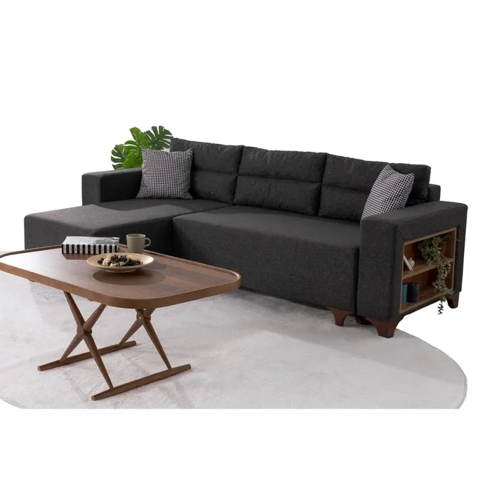 Dakar Mini (45 x 45 cm) Bäddsoffa, hörn Antracit