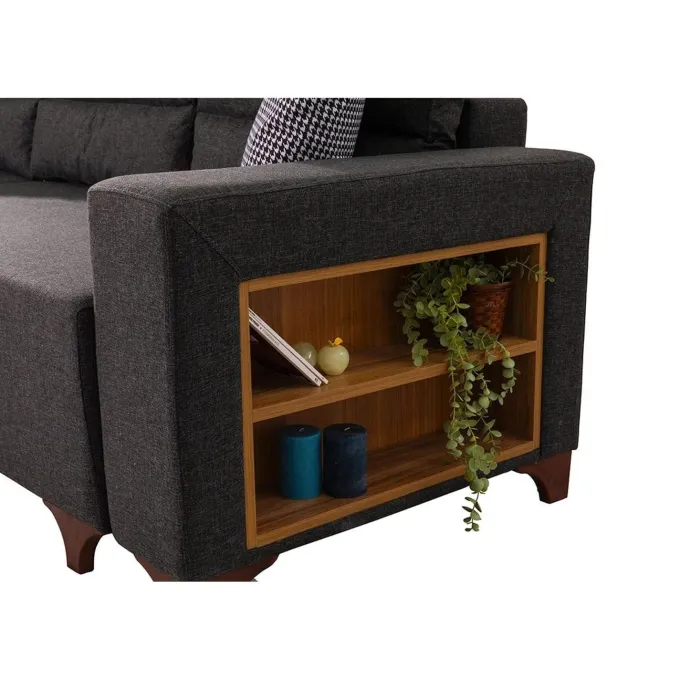 Dakar Mini (45 x 45 cm) Bäddsoffa, hörn Antracit