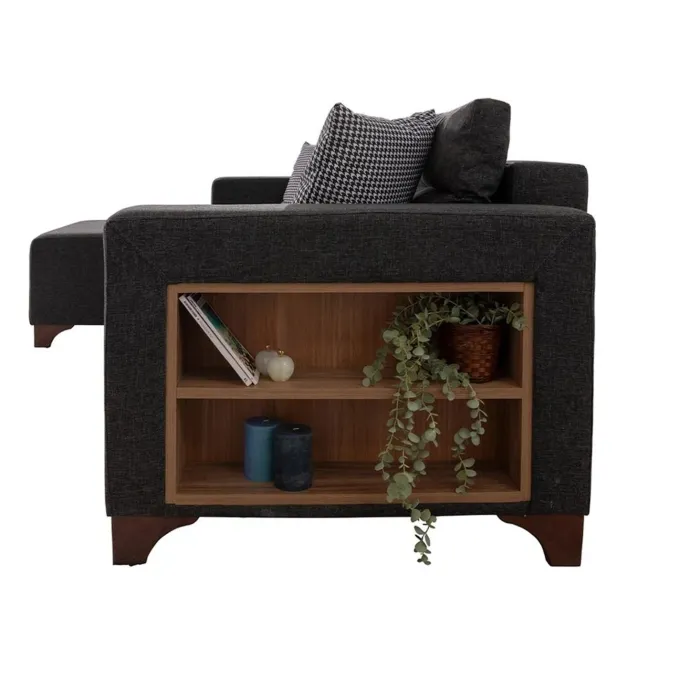 Dakar Mini (45 x 45 cm) Bäddsoffa, hörn Antracit