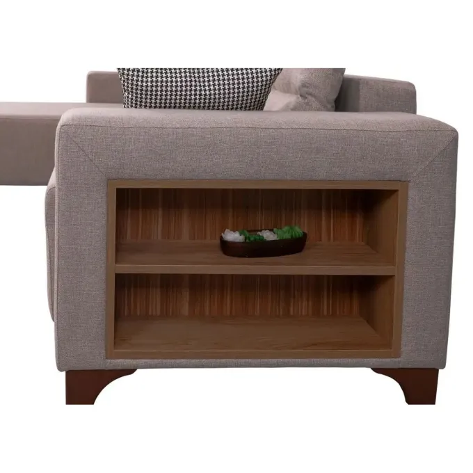 Dakar Mini (45 x 45 cm) Bäddsoffa, hörn Gräddvit