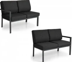 Delia 2-Sits (4-sits) H/V Grå
