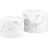 Dijon Satsbord Rund 58x58 cm Vit Carrara