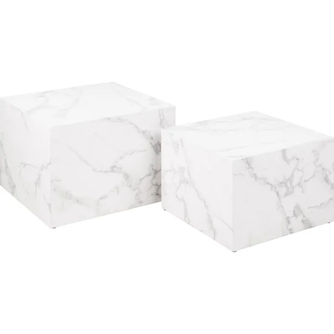 Dijon Satsbord 58x58 cm Vit Carrara