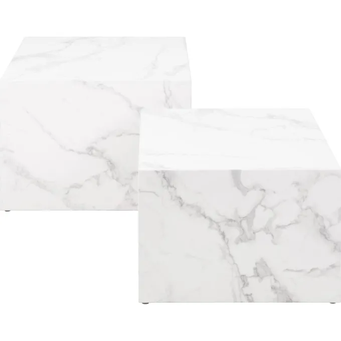 Dijon Satsbord 58x58 cm Vit Carrara