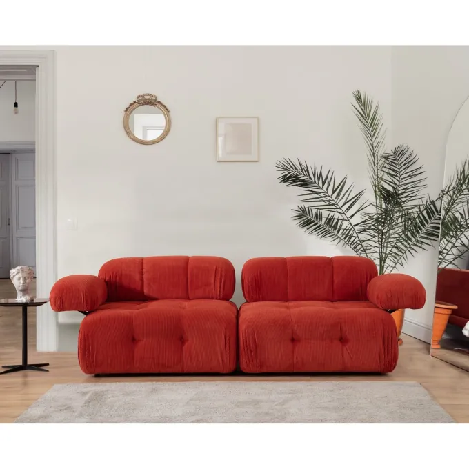 Doblo 2-sits (200 x 100 x 80 cm) 2-sitssoffa Röd
