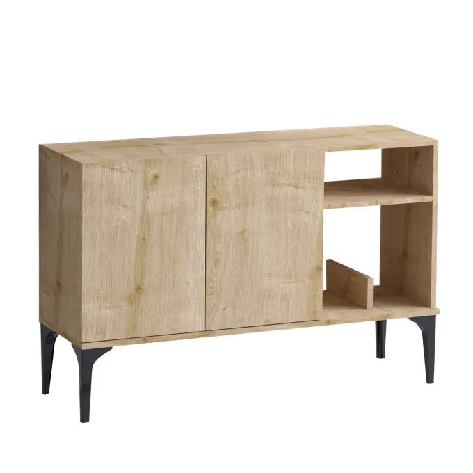 Doha (120 x 80 x 40 cm) Sapphire Oak Black Konsolbord