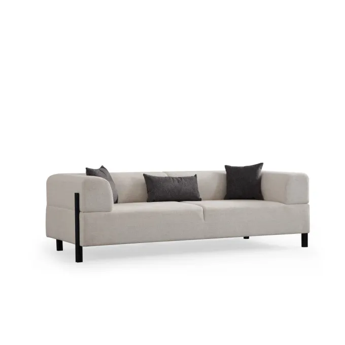 Doha 3-sits (225 x 93 x 75 cm) 3-sitssoffa Vit