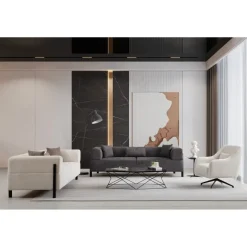Doha 3-sits (225 x 93 x 75 cm) 3-sitssoffa Vit