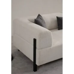 Doha 3-sits (225 x 93 x 75 cm) 3-sitssoffa Vit