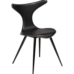 Dolphin Stol Vintage Black Art.Leather, Black