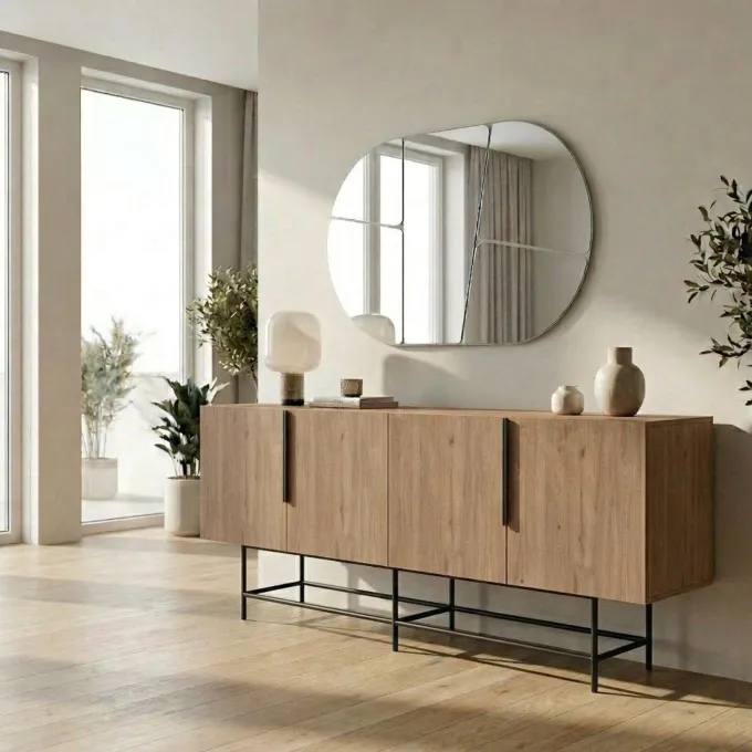 Edinburgh Sideboard Naturlig ek / Svart