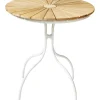 Ellen Cafébord 80 cm Rund Teak/Vit