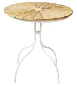 Ellen Cafébord 80 cm Rund Teak/Vit