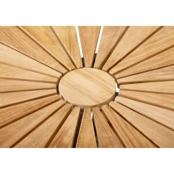 Ellen Cafébord Ø80cm i Teak och Aluminium Grön